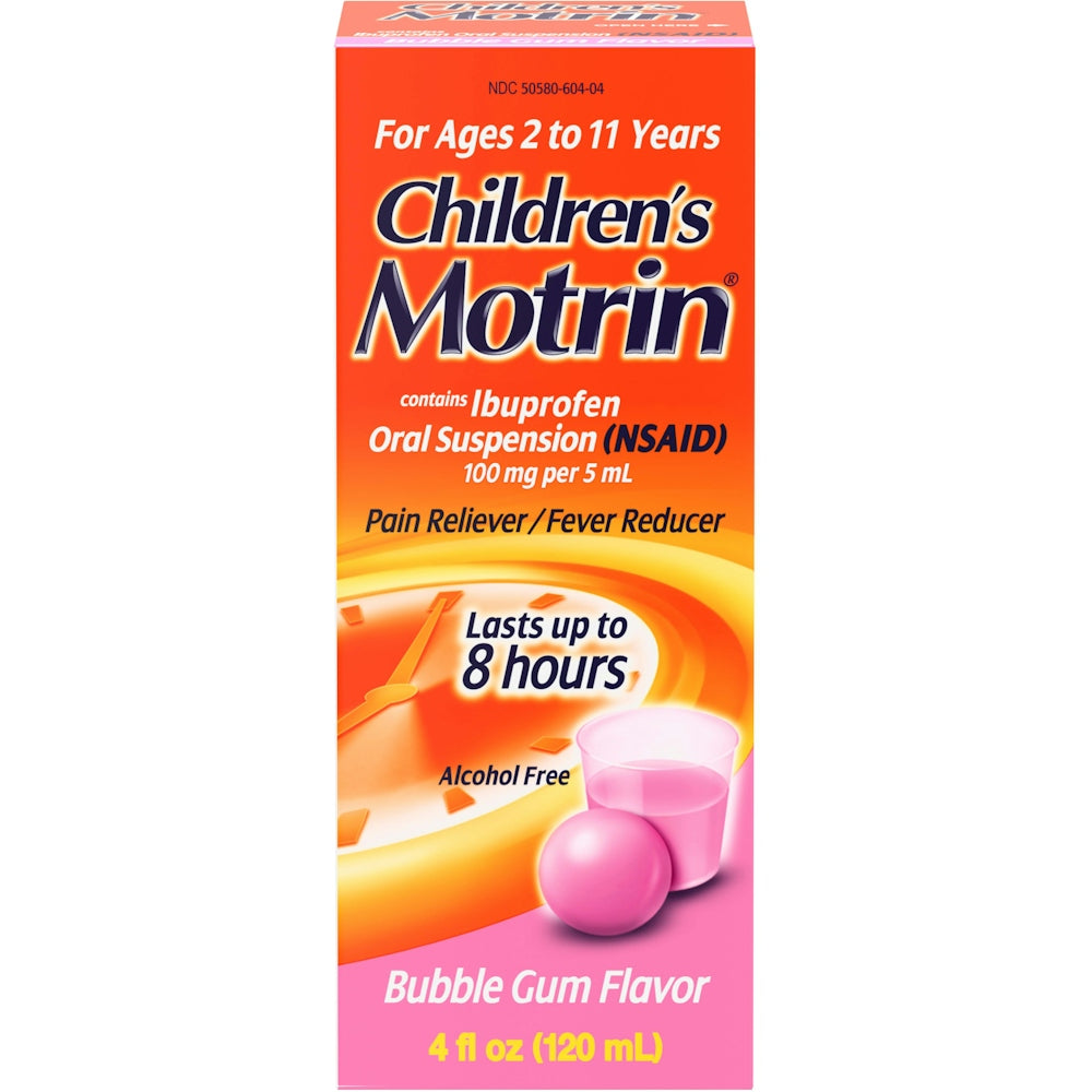 Suspension orale Motrin pour enfants, saveur de chewing-gum, 4 Fl Oz