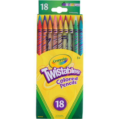 Crayola Twistables Colored Pencils - 18 Assorted Colors