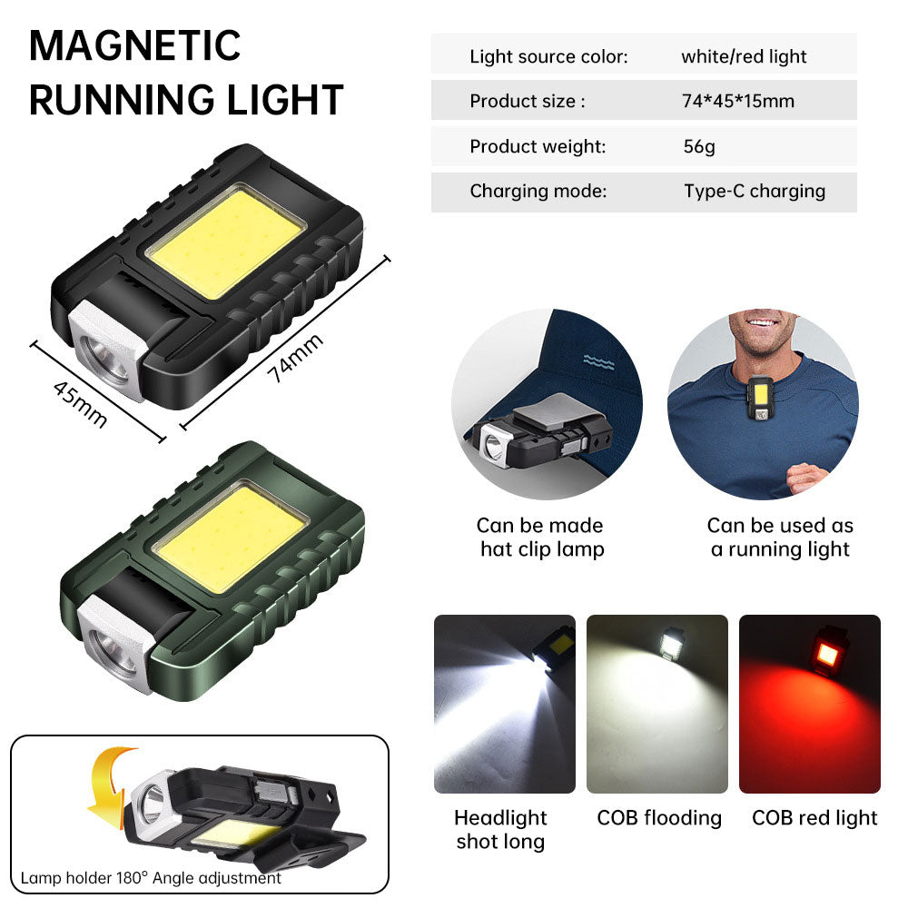 Lumière de sécurité magnétique pour la course à pied en extérieur