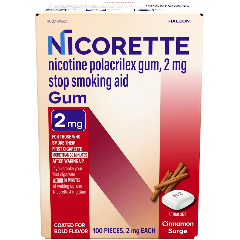 Nicorette 2 Mg Gum - Cinnamon Surge Flavor