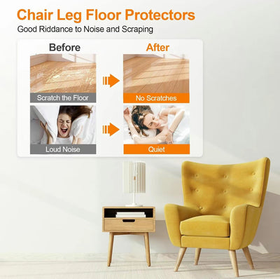 SilentGrip Chair Protectors - Premium Floor Protection