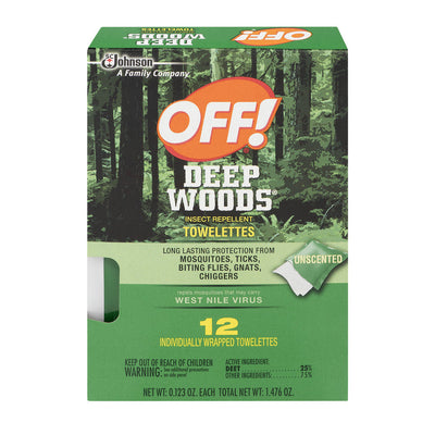 Off! Deep Woods Insect Repellent Towelettes - Convenient Protection