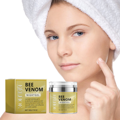 Bee Venom Night Gel, Moisturizing Smooth Brightens Dull Skin Shine White Skin Firming Creams - Korvel
