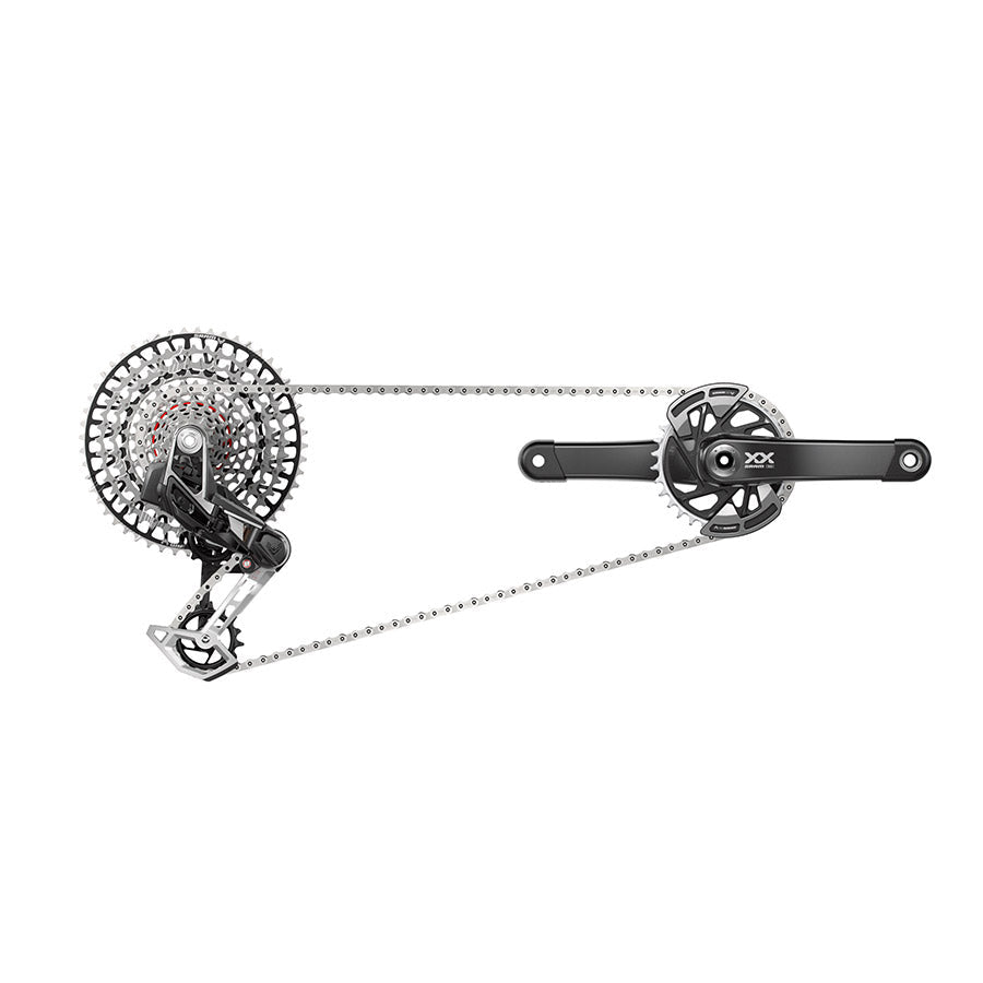 Groupes SRAM XX T-Type Eagle AXS 175 mm Noir