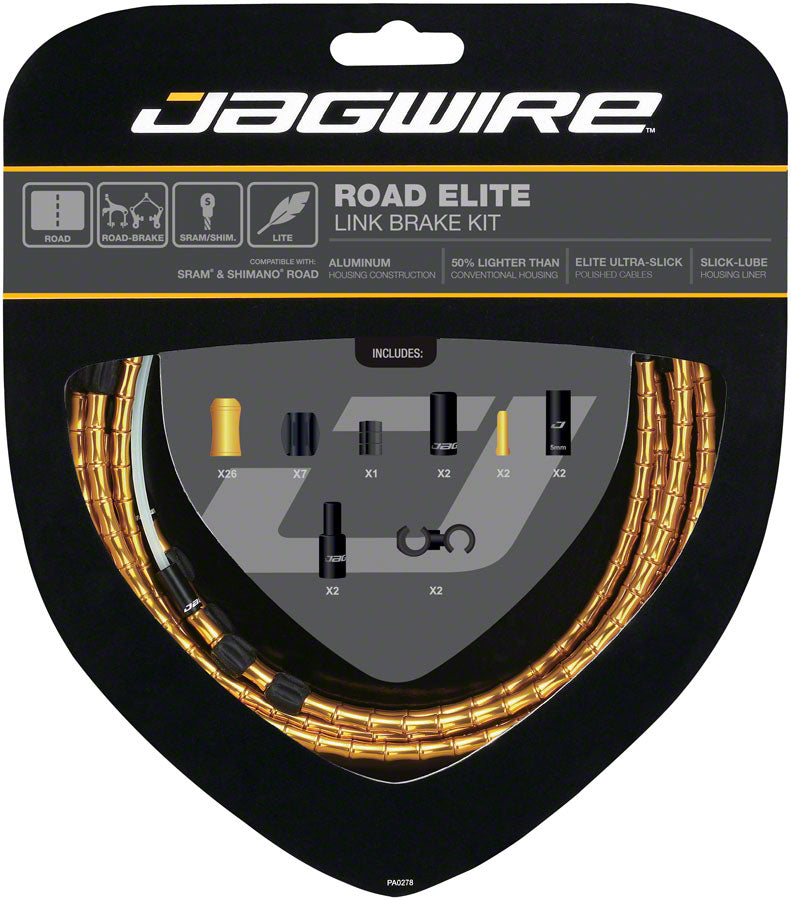 Jagwire Road Elite Link Brake Cable Kit - Gold