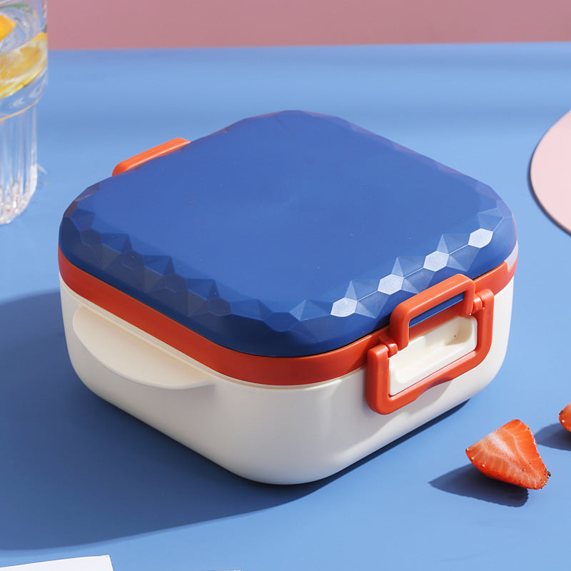 Caja de almuerzo portátil microondas con compartimentos y utensilios