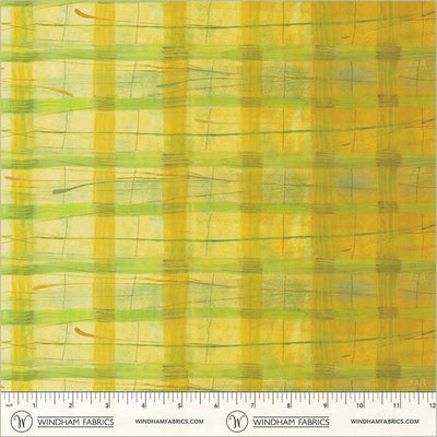 Tissu en coton à carreaux Yuzu - 43”/44” par yard