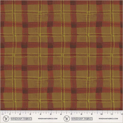 Tela de Algodón de Cuadro Canela Adecuada - 43"/44" por Yarda