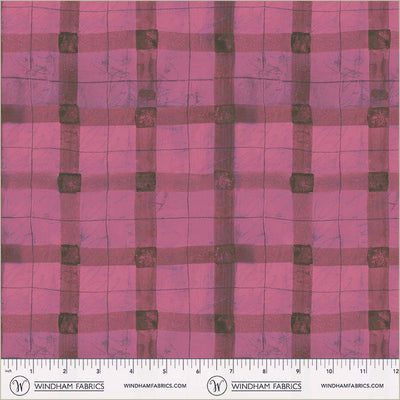 Beetroot Plaid Cotton Fabric - 43"/44" Per Yard