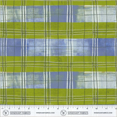 Tela de Algodón a Cuadros Verde Lima - 43"/44" por Yarda