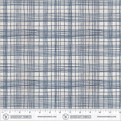 Tela de algodón náutica de cuadros String Theory - 43”/44” por yarda