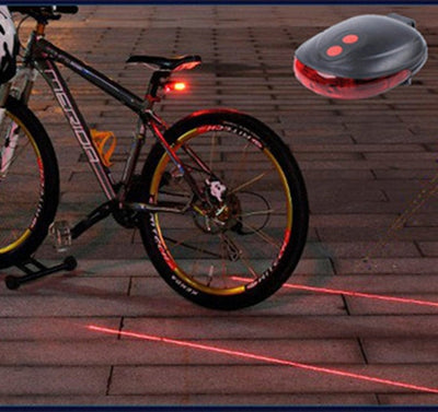 5-LED Bicycle Tail Light with Dual Laser Safety - Korvel