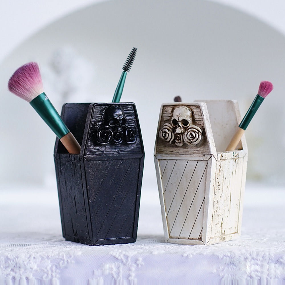 Flower Skeleton Makeup Brush Storage Box