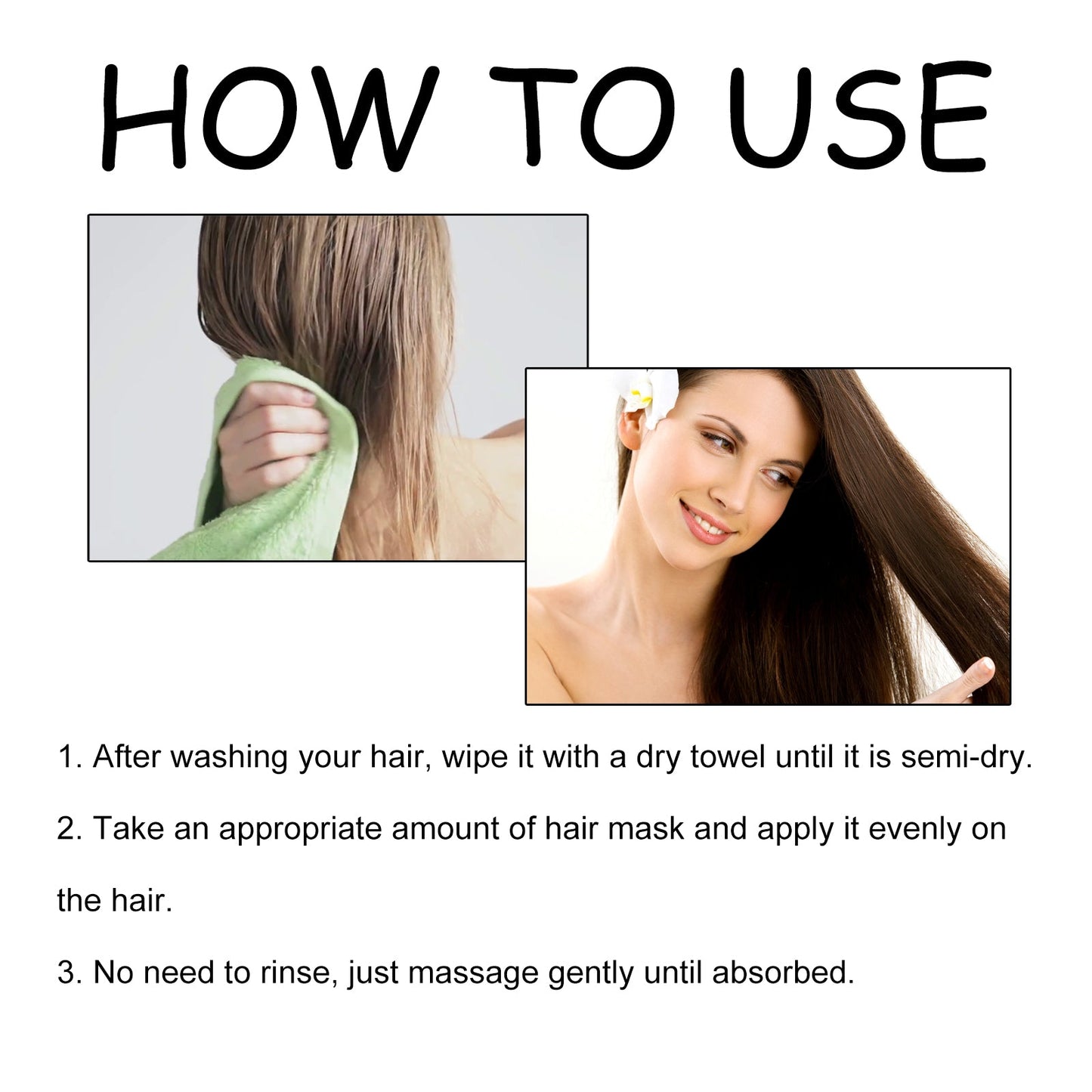 Leavehin Repair Hair Mask, Repair Dry And Frizzy Hair Smooth Smooth Anti-Loss Hair Care Hair Mask - Korvel
