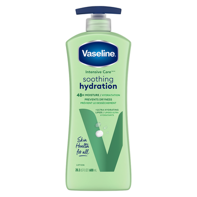 Lotion corporelle hydratante apaisante Vaseline Intensive Care avec Aloe, 20,3 oz