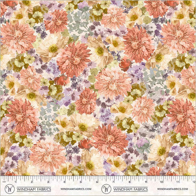 Aviva Bright Blossoms Sunkissed Cotton Fabric - 44"/45" Per Yard