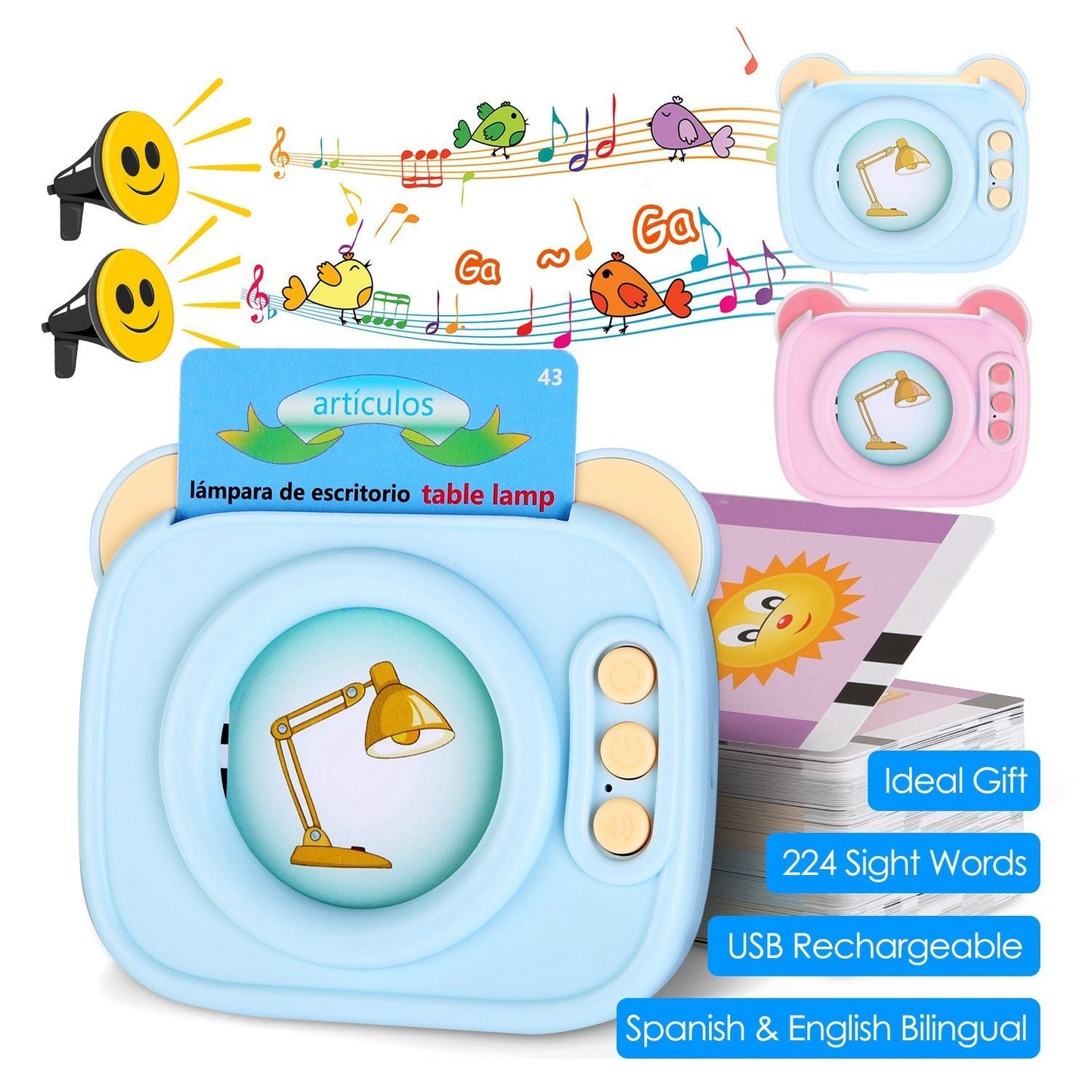 Tarjetas de Flash Bilingües que Hablan para la Educación Temprana
