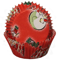 Standard Size Christmas Red Baking Cups - 500 Count