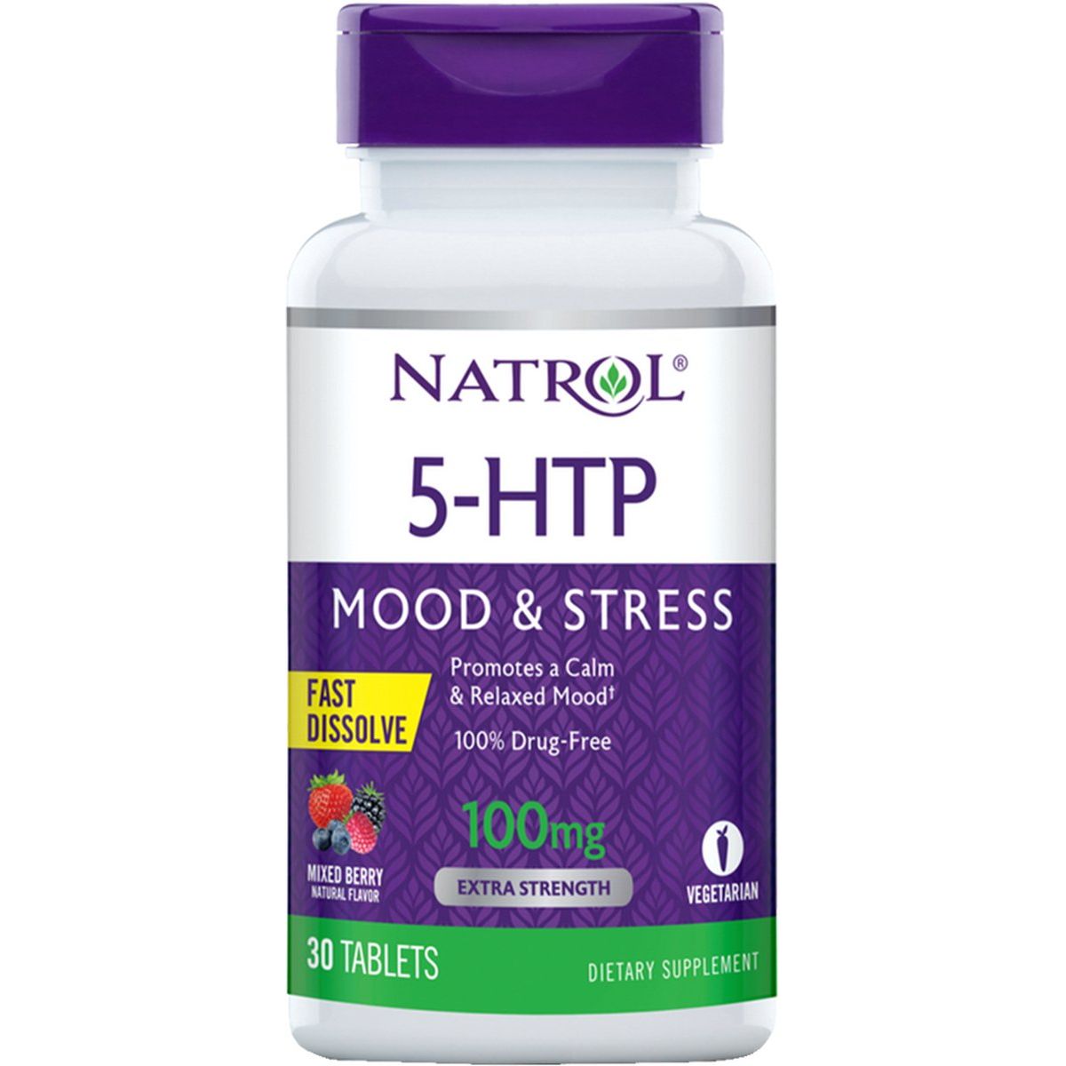 Natrol 5-HTP Rápido Disolvente 100 mg - Tabletas para el Apoyo del Estado de Ánimo