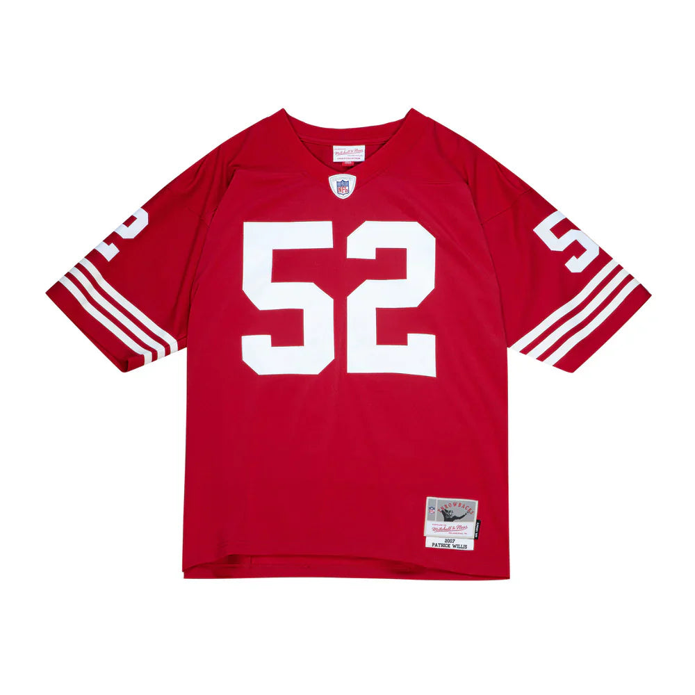 Maillot d'héritage Willis écarlate pour hommes des San Francisco 49ers