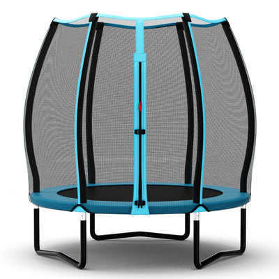 55 Inch Mini Trampoline for Kids with Safety Enclosure - Blue