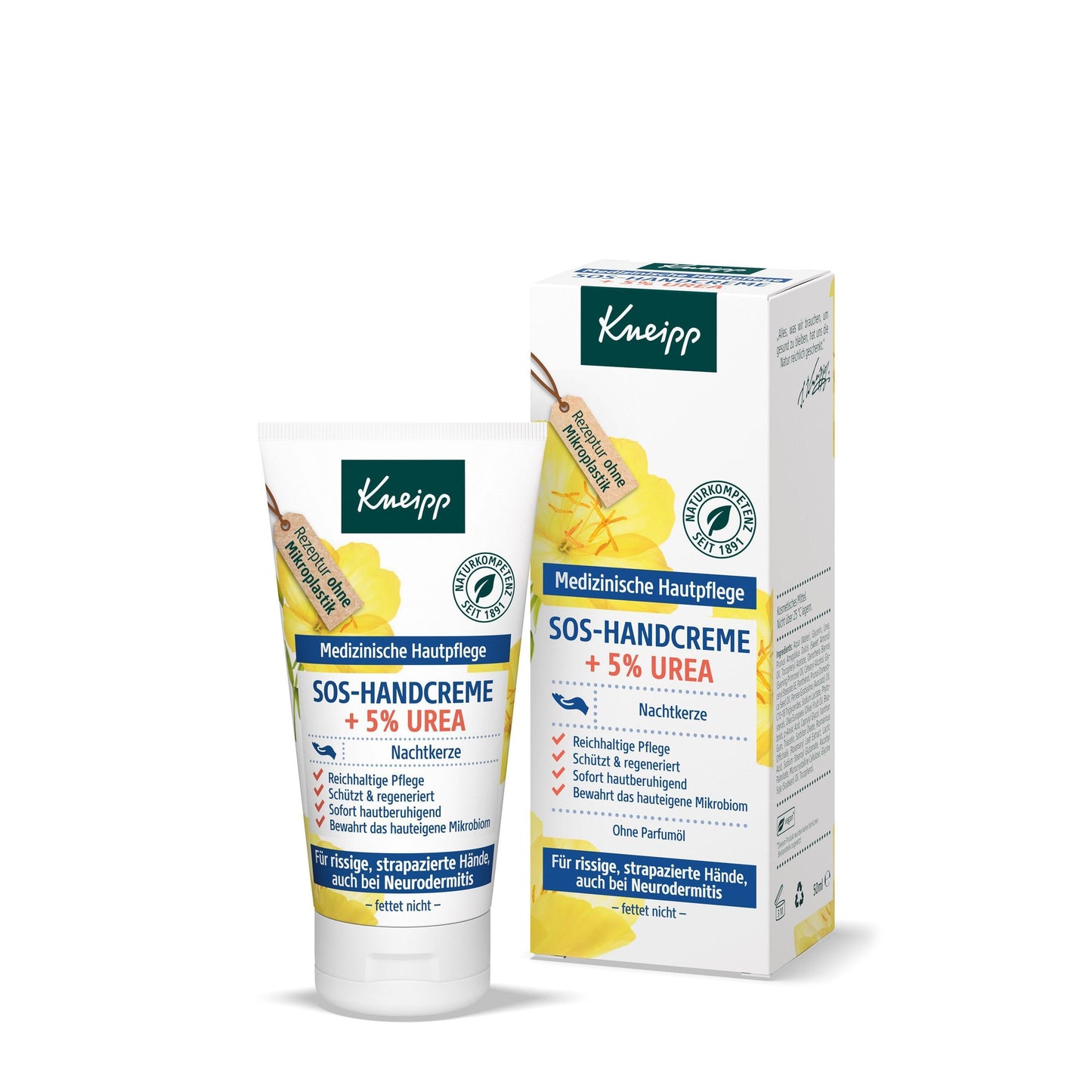 Crème pour les mains intensive à l'onagre Kneipp 50 ml