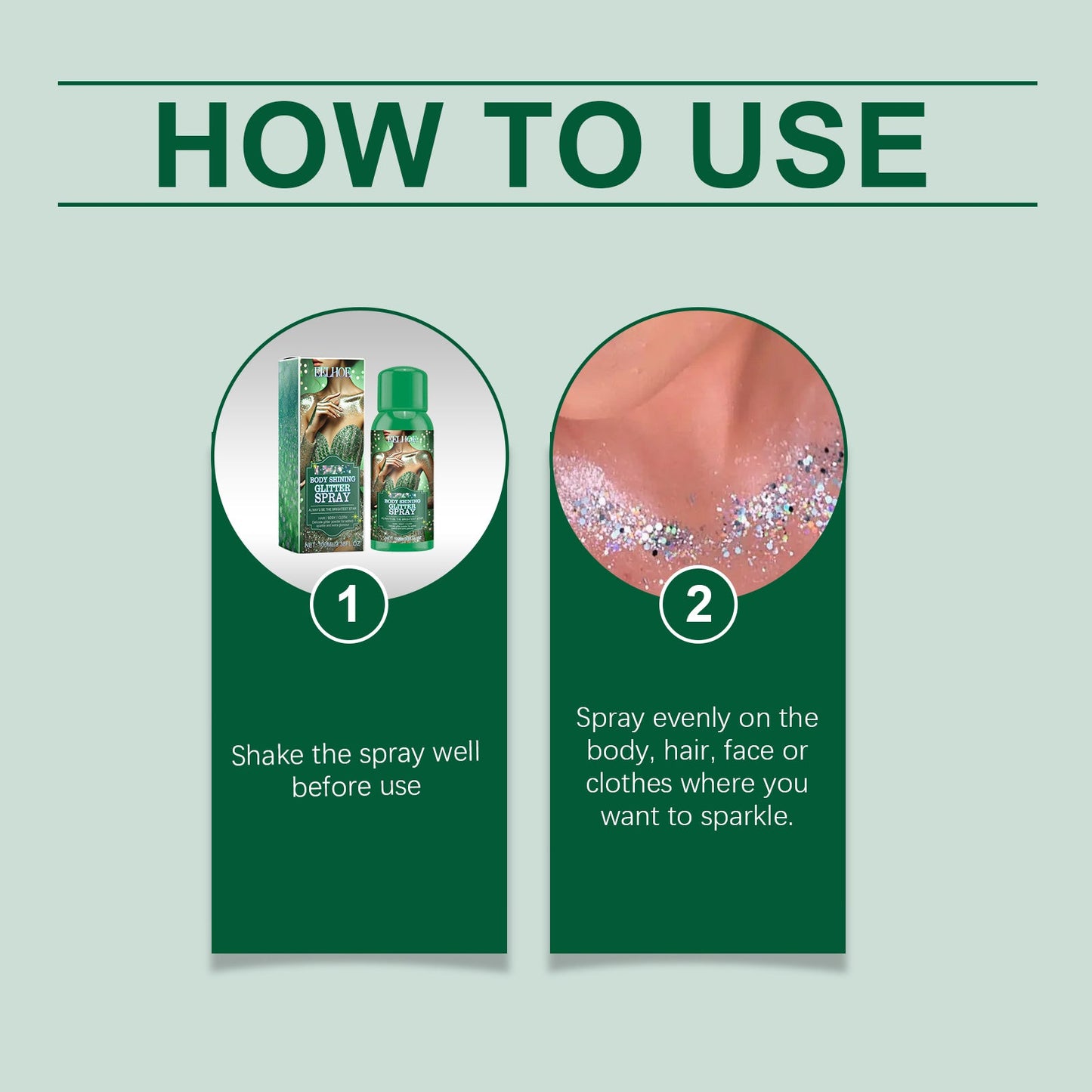 Shining Glitter Spray, Highlighter Spray Natural Stereoscopic Long-Lasting Brightening Glitter - Korvel