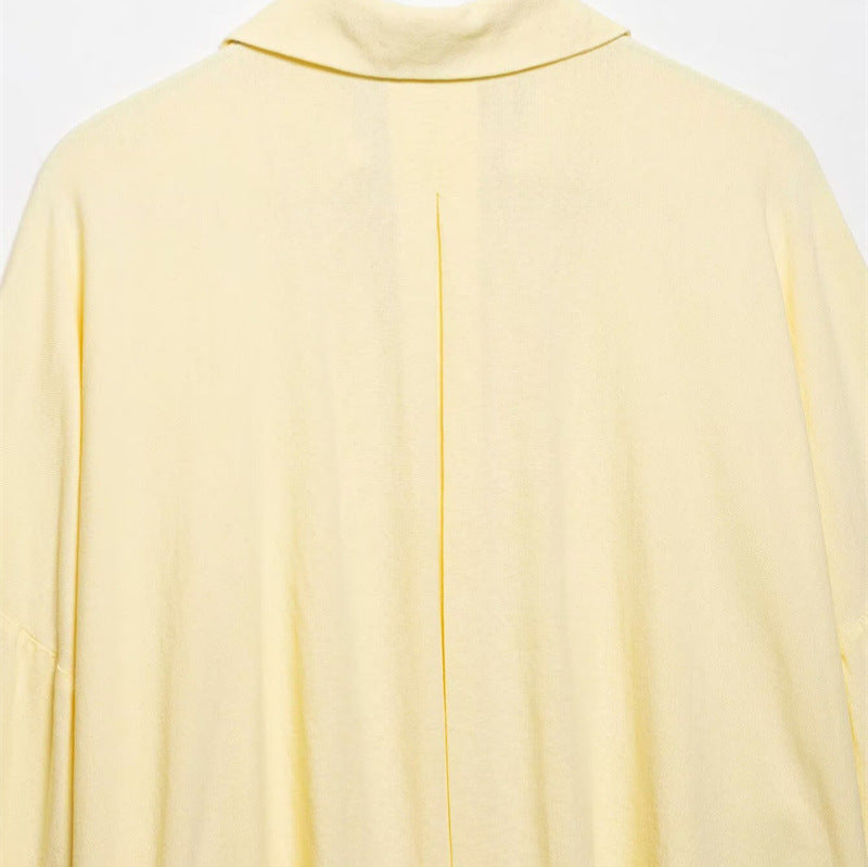 Style Women's Casual Loose Shirt with Long Sleeves