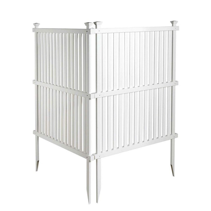 Privacy Screen Panels Kit Air Conditioner Trash Can Enclosure Vinyl white color - Korvel