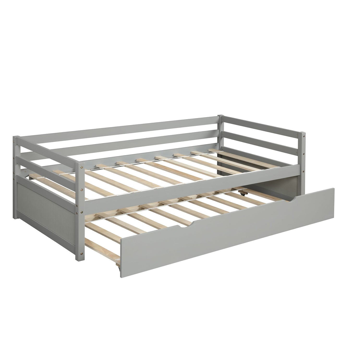 Daybed with Trundle Frame Set, Twin Size, Gray(New SKU:WF283064AAE) - Korvel