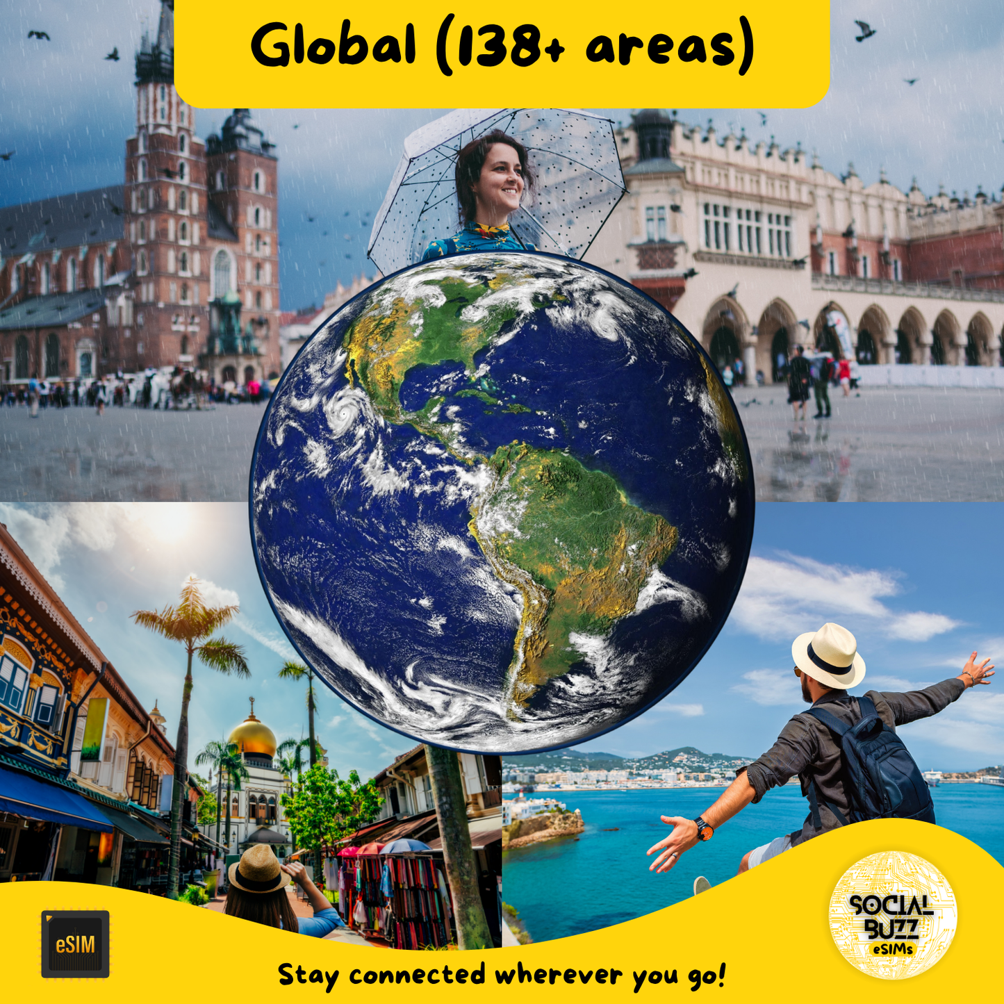 Global 6GB eSIM Data Plan for 15 Days - Connect in 138+ Countries - Korvel