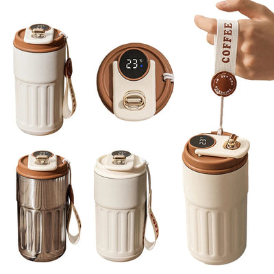 Smart Digital Thermal Bottle - 450ml Stainless Steel Insulated Mug