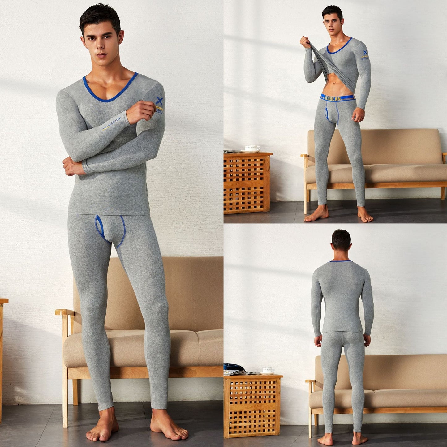 Men's Pure Cotton Thermal Long Johns