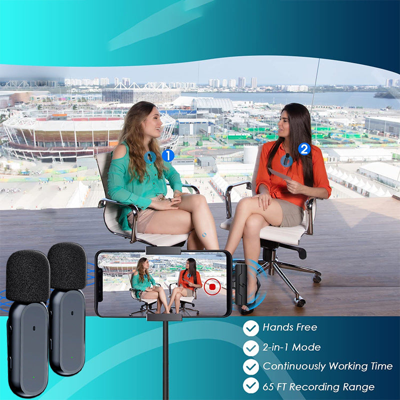K61 Wireless Lavalier Microphone for Streaming and Broadcast