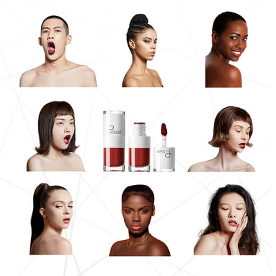 Pudaier Lipstick Small White Bottle Matte Lip Gloss Color Development Moisturizing Not Smudged Waterproof Non-Stick Cup Lip Glaze - Korvel