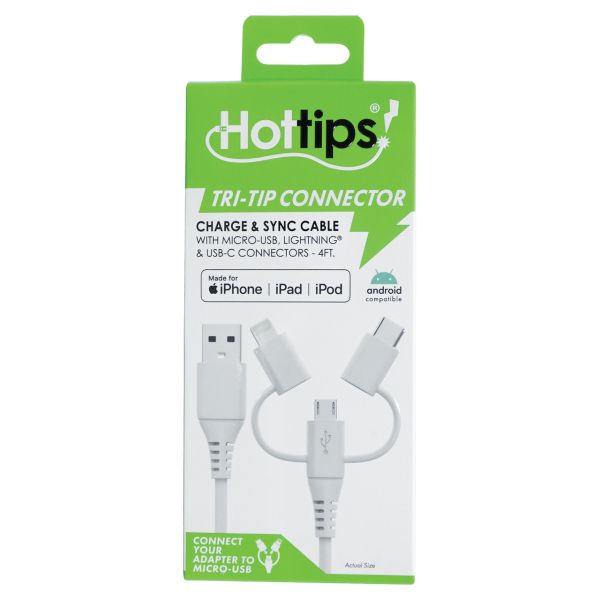 Cable Micro-USB Hottips con Adaptador Lightning MFI