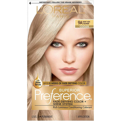 L'Oreal Paris Superior Preference Fade-Defying Hair Color, 9A Light Ash Blonde