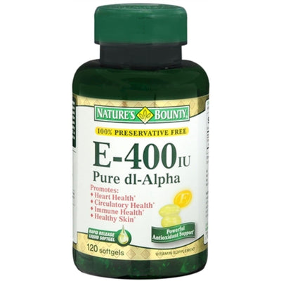 Vitamina E de Nature's Bounty - 400 UI - 180 Mg
