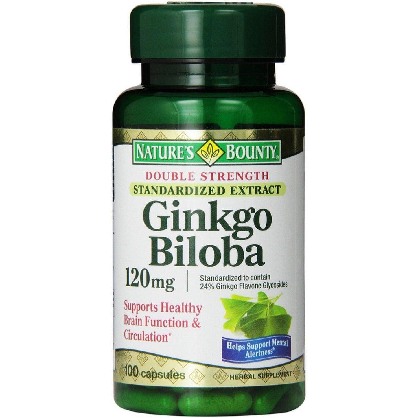 Extracto de Ginkgo Biloba de Nature's Bounty 120 Mg Cápsulas