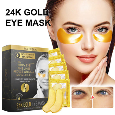 24k Gold Eye Mask, Fading Fine Lines And Dark Circles Moisturizing And Firming Eye Mask - Korvel