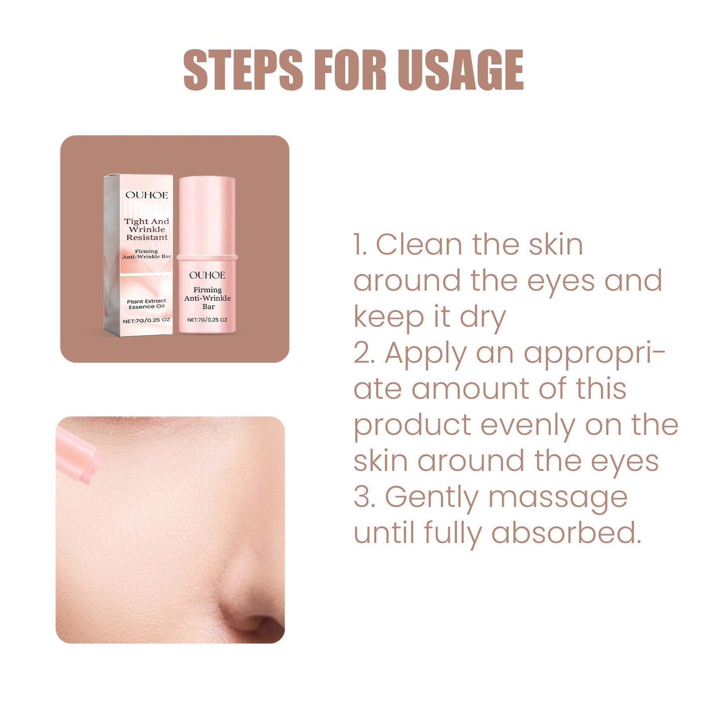 Ouhoe Eye Moisturizer Stick Moisturizes Skin Around Eyes - Korvel