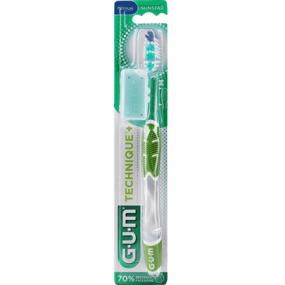 GUM Technique Manual Toothbrush - Medium Bristles, Assorted Colors