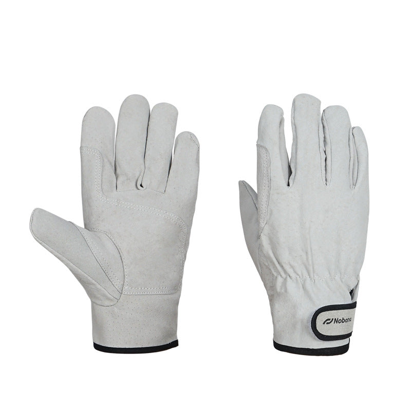 Outdoor Picnic BBQ Gloves Camping Fire Barbecue Leather Anti-Scalding Heat Insulation Thickened Wear-Resistant Protective Gloves - Korvel