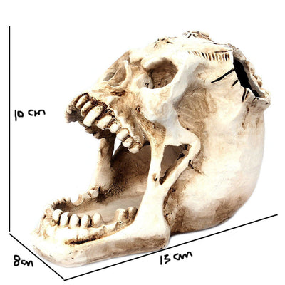 Fang Fang Terror Face Skull Storage Pen Holder Office Desktop - Korvel