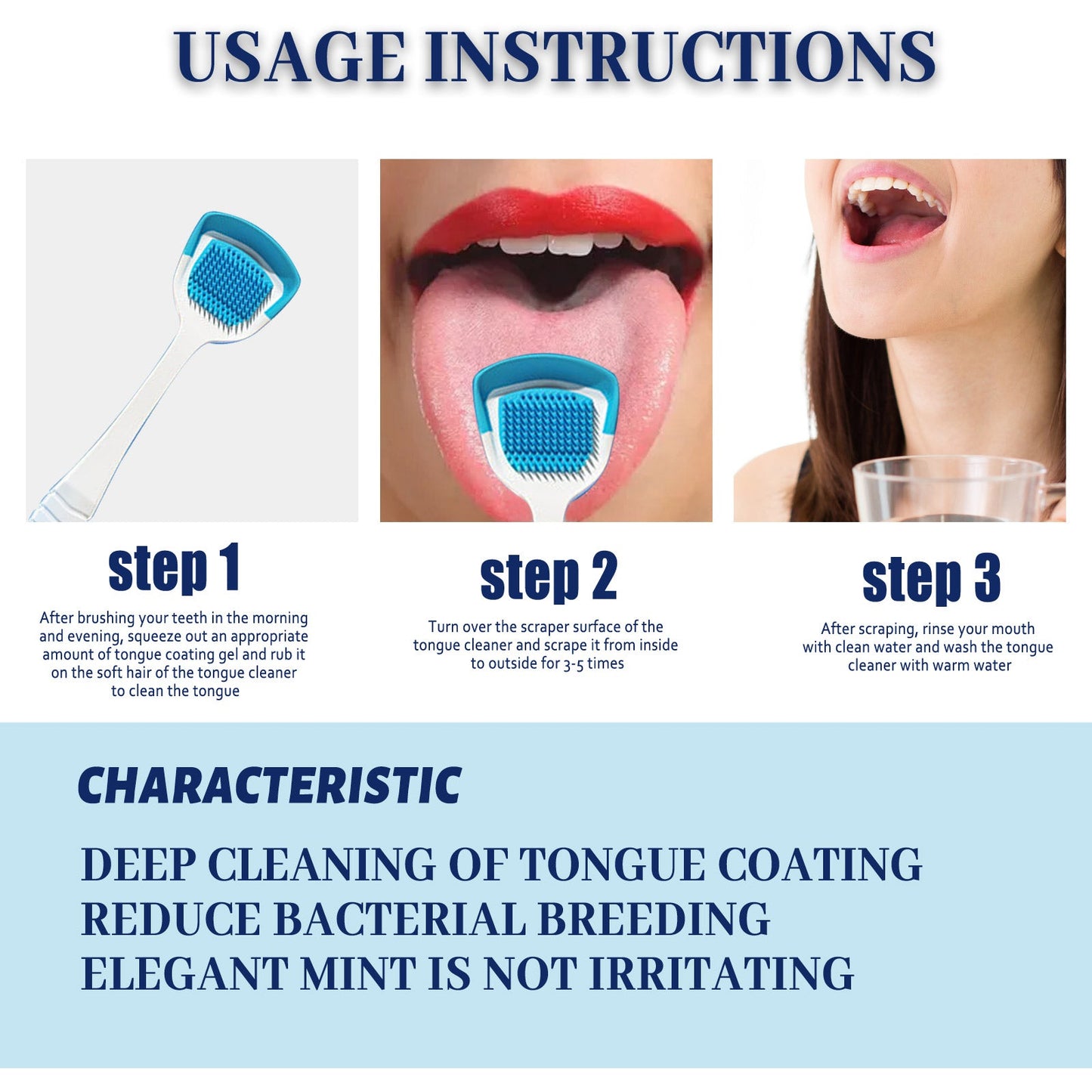 Premium Tongue Coating Cleansing Gel with Brush