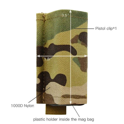MUCITUP Tactical Single Mag Pouch – MOLLE, Multicam, 1000D Nylon