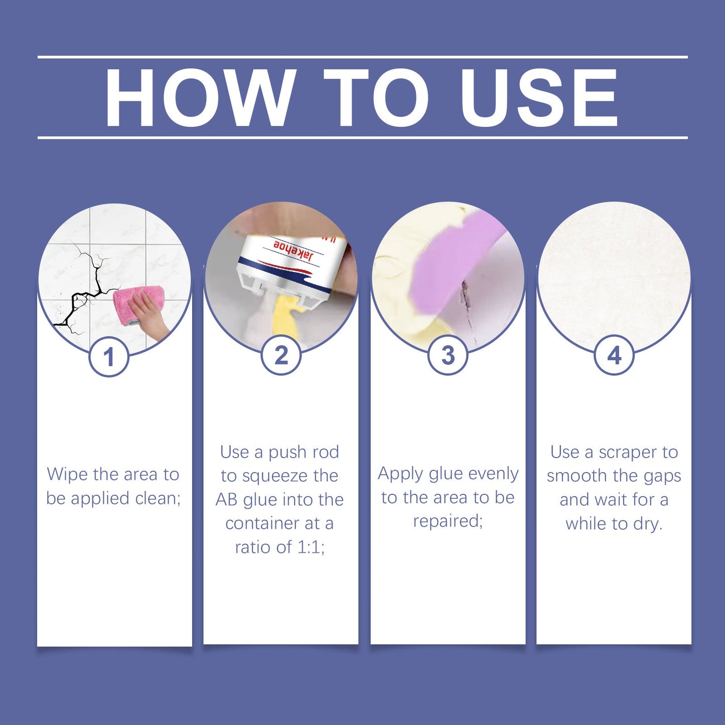 Repair Glue Pipe Surface Cracks Wall Tile Crevices Waterproof Adhesive Casting Glue Ab Adhesive Repair Agent - Korvel