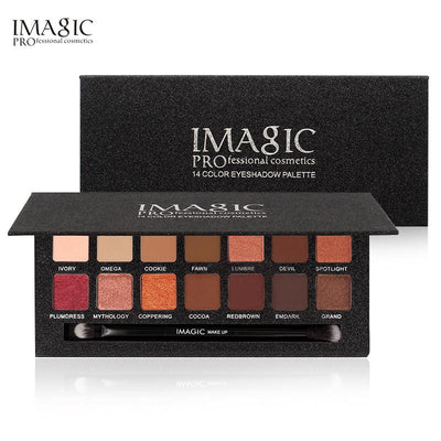 Paleta de Sombra de Ojos Mate Nude IMAGIC de 14 Colores