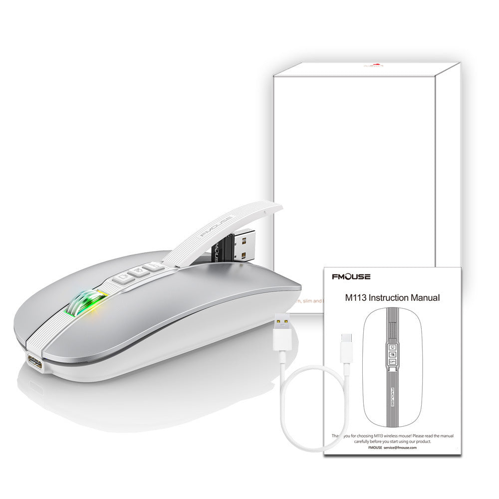Wireless Mouse Bluetooth Dual Mode 2.4G/BT5.1 Silent Mouse 2400DPI PC Notebook Business Office - Korvel