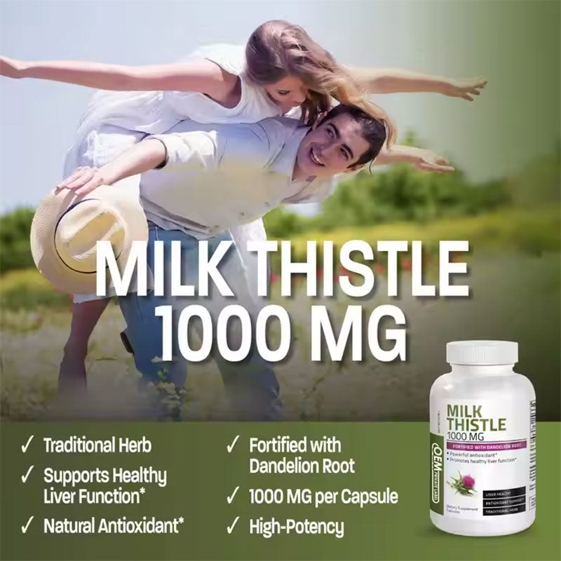 120 capsules of milk thistle grass dandelion root liver supplement - Korvel